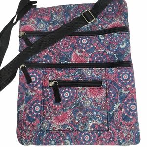 Quilted Paisley Crossbody Bag